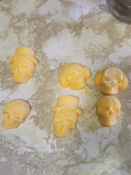 Hand Crafted Other - Handcrafted Yellow Skull Wax Melts - Set of 6